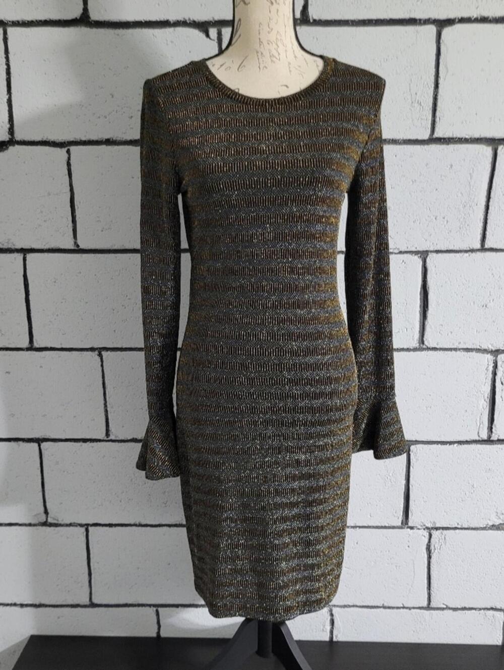 BUNDLE SALE!  Michael Kors Sparkle Striped Long Sleeve Party Dress Sz S